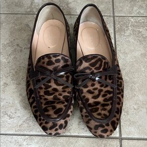 J. Crew Hair-on-hide Leopard Print Loafers